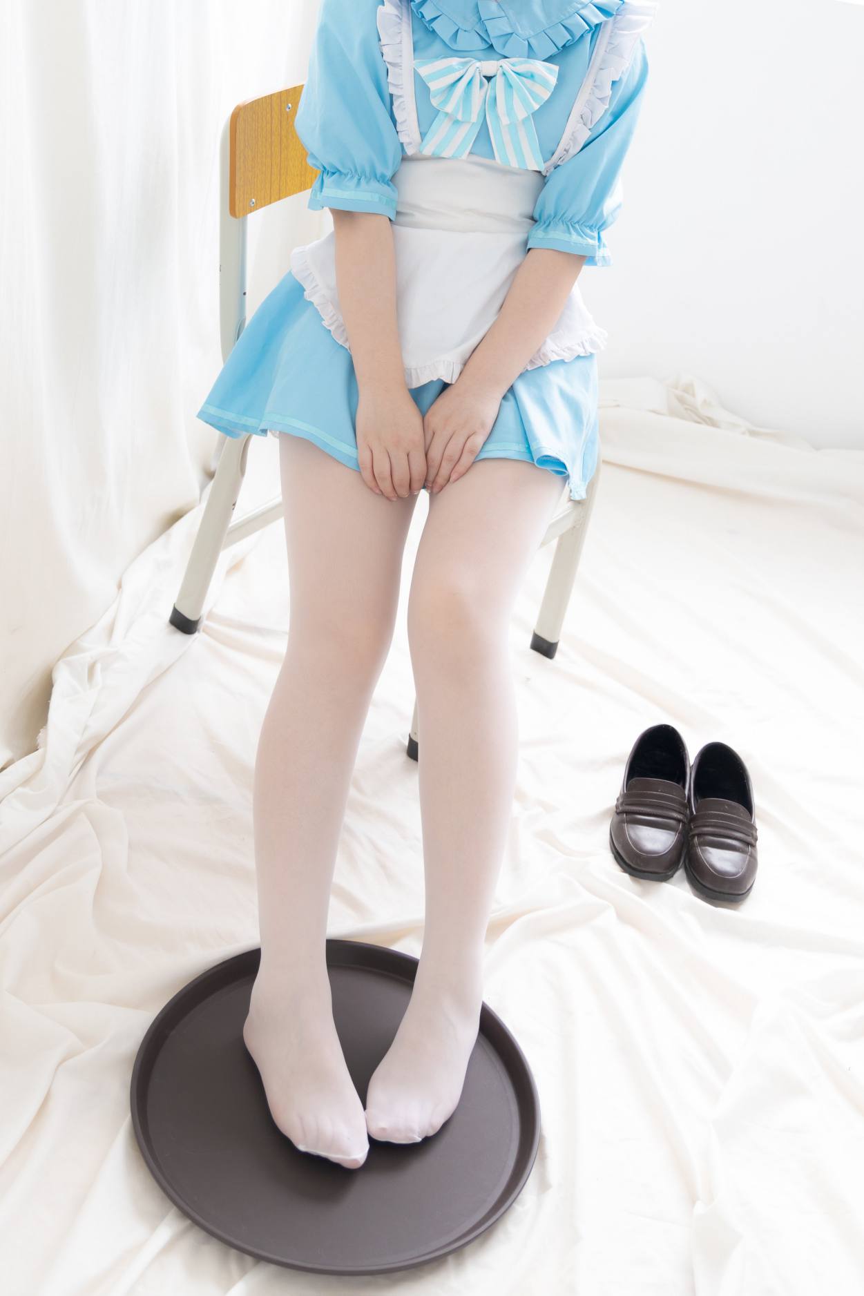 图片[4]-女仆装白丝女孩【43P】20014-好看哟