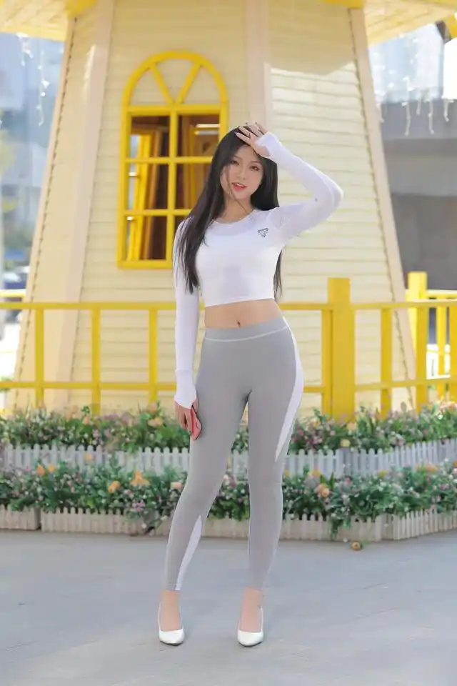 图片[4]-灰色瑜伽裤女孩 J0907 468P2V-6.31GB-好看哟