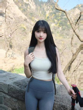 图片[9]-爱爬山的瑜伽裤MM，太甜美了！~-好看哟