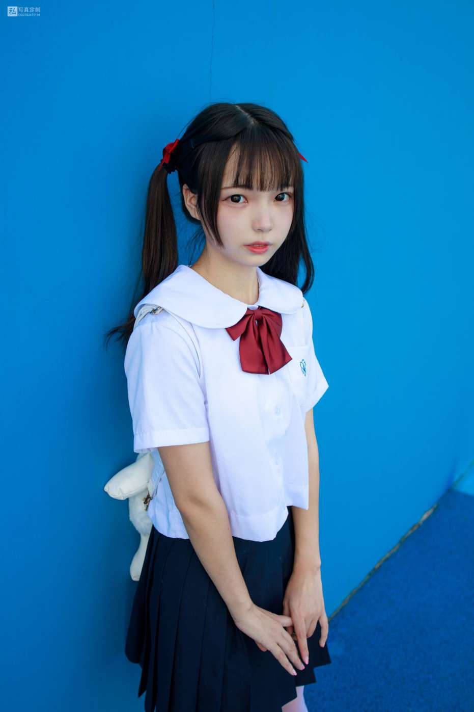 图片[2]-眼神好清澈的双马尾白丝女孩【75P】20019-好看哟